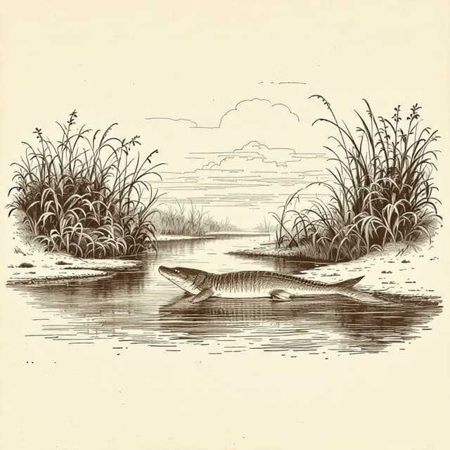 Naturalist plate illustrating Altamaha-ha, drawn from witness descriptions