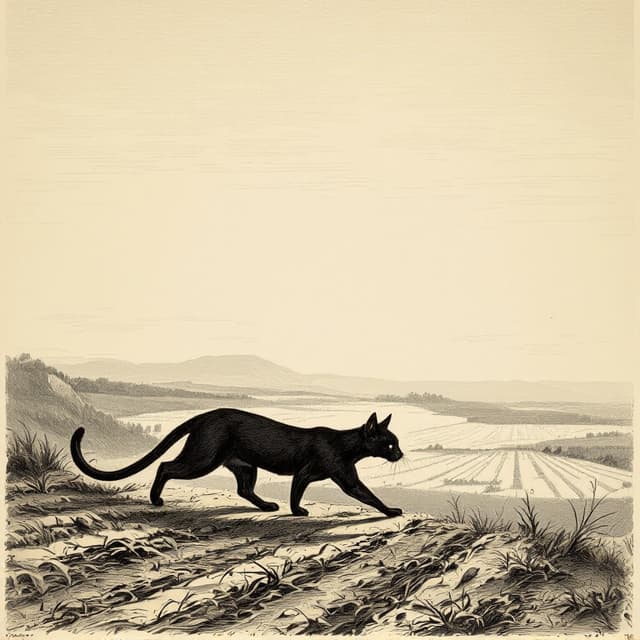 Naturalist plate illustrating Beast of Buchan, drawn from witness descriptions