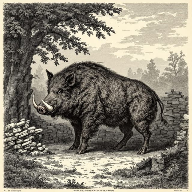 Planche naturaliste illustrant Bête de Dean, dessinée d'après les descriptions de témoins
