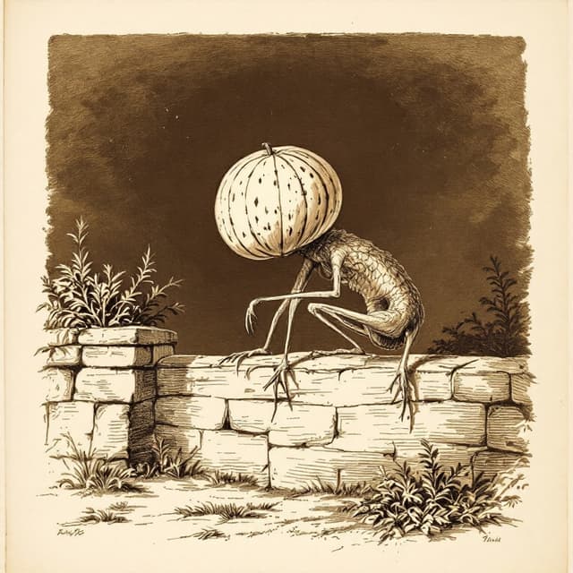Naturalist plate illustrating Dover Demon, drawn from witness descriptions