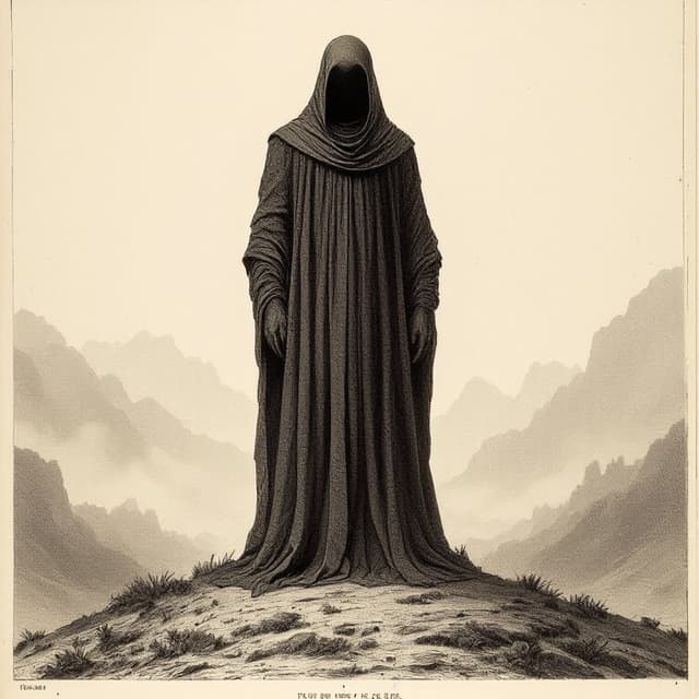 Naturalist plate illustrating Flatwoods Monster, drawn from witness descriptions
