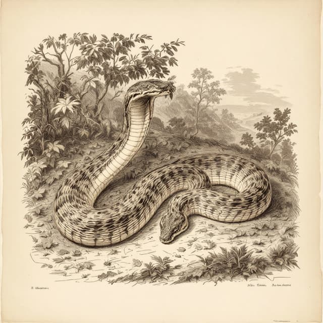 Naturalist plate illustrating Tsuchinoko, drawn from witness descriptions