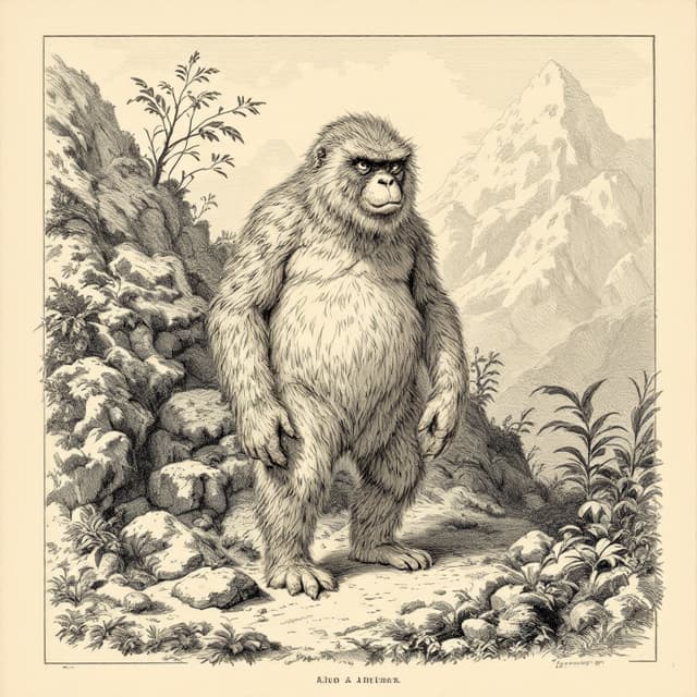 Planche naturaliste illustrant Ucu, dessinée d'après les descriptions de témoins
